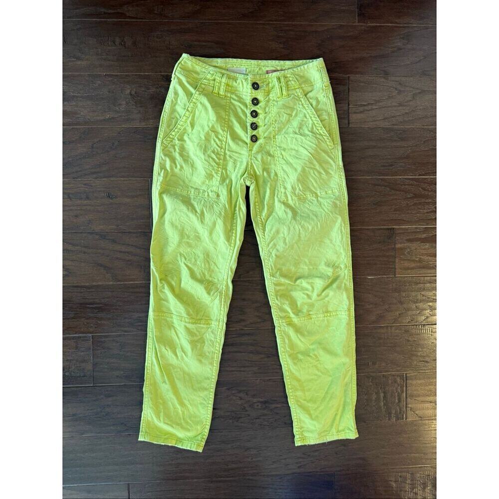 Pilcro 5 Button Bright Yellow Jeans size 26